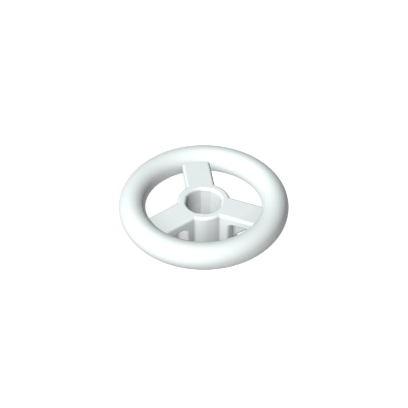 Transport Steering Wheel Small 2X2 50 Pieces GDS-2131 Compatible with Lego Toys Bulk Classics Moc Color:Milky White