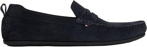 Tommy Hilfiger Herren Driver Schuhe Core aus Veloursleder, Blau (Desert Sky), 41 – Ansicht 6
