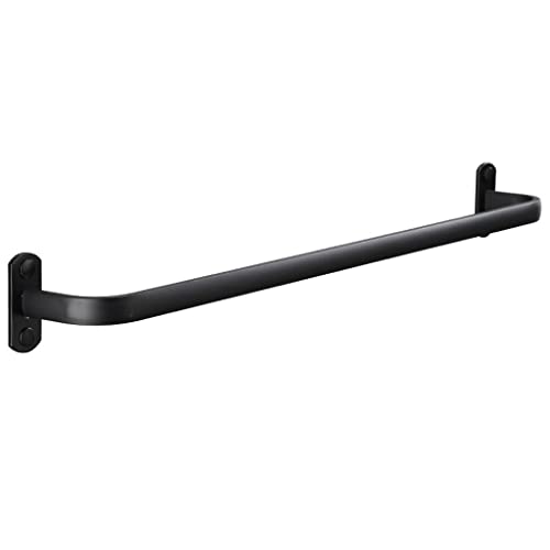 RETYOVE Porte-Serviettes Monocouche Mural, Barres Porte-Serviettes de Salle de Bain en Aluminium de l'espace,Porte Torchon Noir pour la Cuisine de l'hôtel de Salle de Bain 50cm Cover