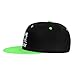 Nope Not Today Flat Bill Hat Kids Fashion Hip Hop Style Contrast Color Flat Brim Hat Green