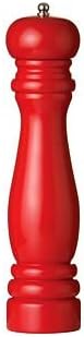 Premier Professional Extra Large RED Wood Pepper Mill Grinder Salt Gloss Ceramic