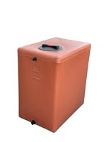 Behälter aus Polyethylen, Zertifiziert für Trinkwasser, rechteckig, hoch, 300 Liter, Farbe Terrakotta, hergestellt in Italien