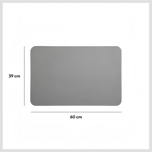 Miniatura 2 de Damdam Go Alfombra De Diatomita 39x60cm Gris, Roca Natural Porosa, Ligera Y Rígida, Ultra Absorbente, Antideslizante, Higiénica, Contemporánea Y Fácil De Limpiar