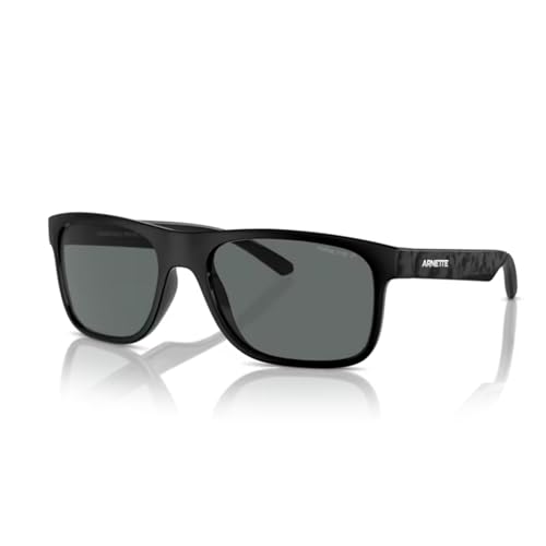 ARNETTE Khim AN4341 290081 56MM Recycled Black/Polar Grey Polarized Square Sunglasses for Men +Bundle with Accessory Eyewear Kit