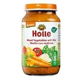 Pack de 2 Potitos de Verduras Variadas con Arroz – 440g Total (2 x 220g) – Calidad Demeter y Agricultura Biodinámica – Sin Sal Añadida, Sin Gluten y Sin Aceite de Palma – Ideal desde los 8 Meses