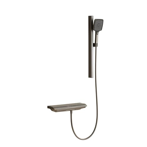 Mitigeur bain cascade gris mural pour une salle de bain moderne LWX