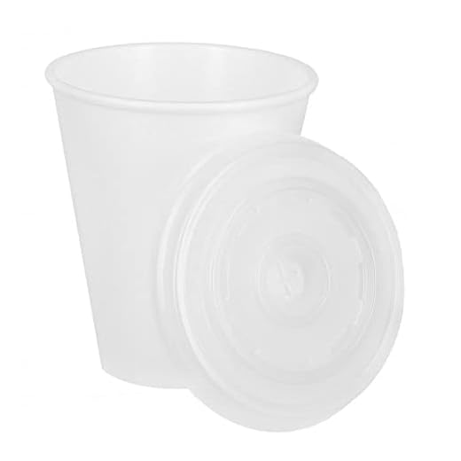 Clim Profesional. Vasos térmicos Desechables de Porex con tapadera para Bebidas Calientes. Vaso térmico de Foam 200 CC para café, té o Bebidas Calientes. Caja con 750 Vasos con tapadera.