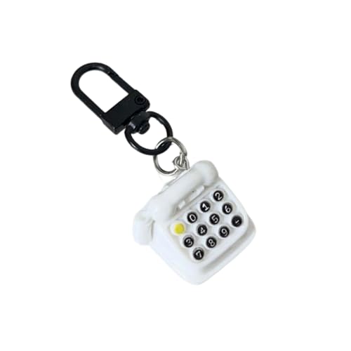 手作りのレトロな電話キーチェーンユニークなミニチュア電話チャーム財布のバックパックギフトヴィンテージ電話キーチェーンのための吊り下げ装飾