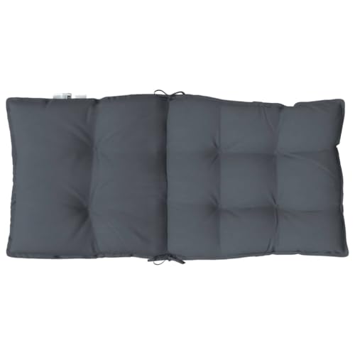 Coussin de chaise dossier bas lot de 4 imperméable anthracite pour chaises de bureau - 7