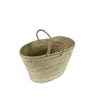  Capazo Mallorquín tradicional de hoja de palma cesta de compra. Medidas: 28x45 cm.