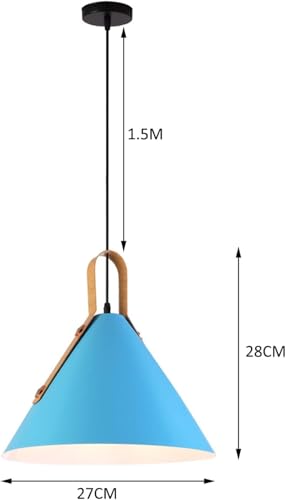 Suspension plafonnier personnalité créative bleue avec douille E27 - 2