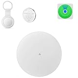 CHASEYUAN エアタグ apple 紛失防止タグ 超薄型 gps タグ Appleの「探す」に対応(iOS端末のみ)スマートタグ 紛失防止タグ gps 小型 バレない 車両追跡/盗難対策/財布忘れ物防止 タグ 追跡タグ 超軽量 高齢者に良い/スマホ/カバン/キー/荷物/電池交換可能 日本語説明書付き（ホワイト）