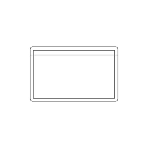 PackZen Clear Top Loading Adhesive Business Card Sleeve/Pocket (Long Side Open) - Pack of 100 - Made in The USA