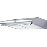 PKM Unterbauhaube UBH 3001 X | Dunstabzugshaube | 60 cm Breite | Edelstahl mit Glaswrasenschirm | Abluft | Umluft
