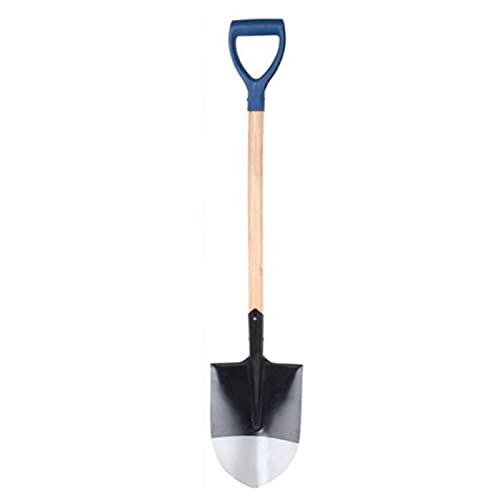 Acan Tradineur - Pala de jardín con Mango de Madera, Cabeza de Hierro y Mango de plástico, diseño clásico, Resistente y Duradera, labores jardinería, Agricultura - 100 cm