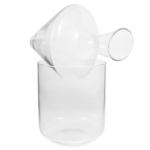 Hoement Carafe à Vin en Verre Transparent Seau à Glace en Verre, Distributeur de Vin Rouge, 1 Pièce, Dégustation Service à Domicile