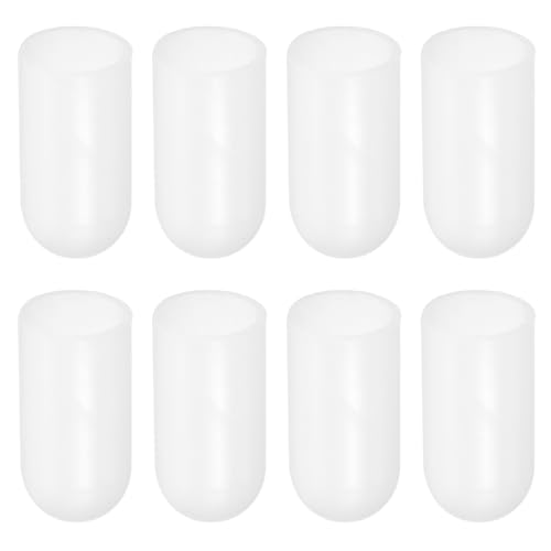 Image of uxcell 8Pcs Silicone End Caps, 17mm(43 /64 inch) ID 28mm(1-3 /32 inch) Height Round Rubber Elastic Screw Thread Protectors Flexible Screw Bolt Covers Caps for Metal Tube Rod Bolt, Clear