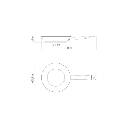 Tramontina 20-cm 1.1L, Stainless Steel Frying Pan, for Induction Hobs, Gas, Ceramic, Electric, Oven and Dishwasher-Safe - Image 6
