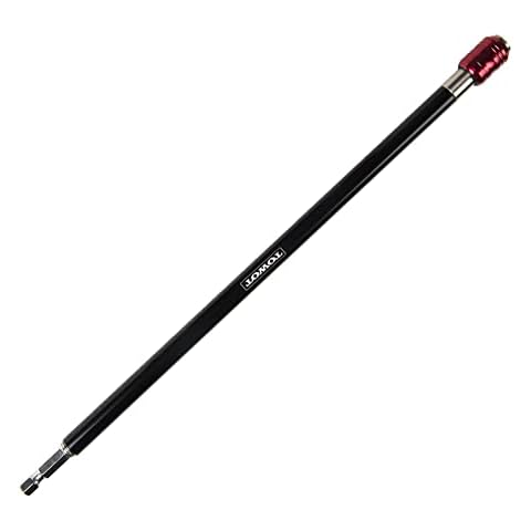 TOWOT Quick Release Bit Holder, 12-Inch Quick Release Bit Holder - Works With All 1/4-Inch Drive Bits - Quick Release Mechanism (12" Quick Release Bit Holder) Cover