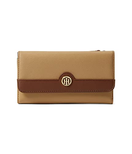 Tommy Hilfiger Gretta Ii Flap Continental Wallet Saffiano Pvc Tannin One Size #TOP27