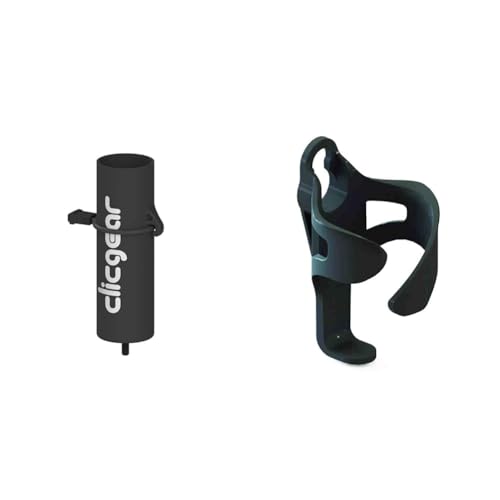 Porte-parapluie Clicgear Trolley noir et porte-gobelet de golf XL