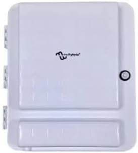 MULTYBYTE POE/DVR PVC Rack Network Cabinet Box - Secure Wall Mount for 4 & 8 Channel DVRs & Routers - Heavy-Duty - Power Sockets & Surge Protection - Indoor/Outdoor Use - Weatherproof