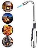 Torch Lighter Candle Butane Lighter 360 ° Reliable Safe Swivel Jet Flame Lighter Gas Windproof Refillable Fireworks Outdoor Fire Lighter for Kitchen Barbecue Fireplace Camping (No Gas Include)