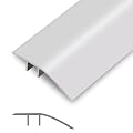 Lunghaa Aluminum Floor Transition Strip, Threshold Reducer for Doorway Ramp Tiles Laminate Planks, Bridge The Height Gap Between 0.2-0.5 inches (2.9 ft x 1.7 in, Matte Silver)