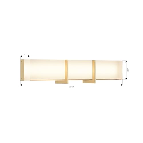 Minka-Lavery High Rise 30.25" LED Bath Bar - Legacy Brass with White Glass by Minka Lavery - Image 7