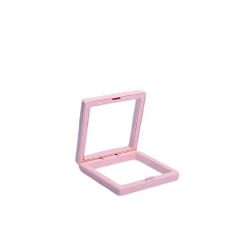 Image of Bhavya Floating Jewellery Display Frame,Transparent Coin Storage Box, Gifting Box, Silver Coin Display Case,Storage Display for Earrings,Ring,Bracelet, Necklace -5 Pcs (Pink) (11 X 11)