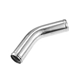 REPAIROCK 51mm 2" OD 4" 100mm Leg Length Universal Car Aluminum Alloy Tube Intercooler Pipe 45 Degree Bend Elbow Air Intake Joiners Tubing - Pack of 1 Auto Replacement Parts
