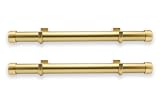 BlastHome® Luxury 17' Custom Side Mount Curtain Rods – 1 1/4' Large Diameter – Premium Brackets & Endcaps – Signature Collection, Set of Two – Brushed Gold Finish