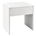 Produktbild Juskys Schminktisch Hocker Melly  Sitzhocker aus Holz mit gepolstertem Kissen & Bezug aus Kunstleder  moderner Polsterhocker 40 x 30 x 43 cm in Weiß