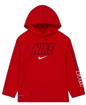 Nike Toddler Boy Dri-FIT Thermal Pullover Hoodie, University Red, 3T