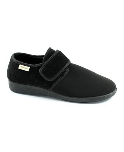 Grunland Pantoufle Relax pour hommes EZIO PA0177 chausson noir a scratch