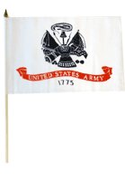 Drapeau Armée de terre des États-Unis 45x30cm AZ FLAG avec hampe en bois - Lot de 10 pièces