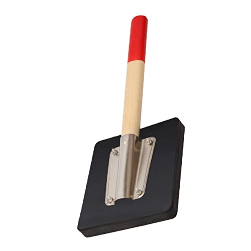 Uonlytech Badajo De Goma Clip De Acero Inoxidable Para Pisos De Pavimentación Soporte Para Trapeador Estante Para Escobas Clip De Rejilla Fregona Ligera Black Madera De Caucho