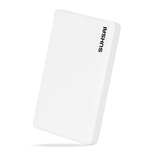 SUHSAI 500GB Portable External Hard Drive USB 2.0 Storage and Backup Drive, USB Hard Disk Drive, Memory Storage Expansion External HDD for Computer, Mac, Desktop (White)