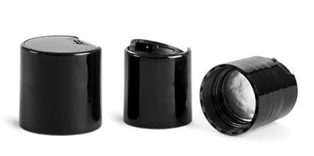 24/410 Dispensing Caps, Black Disc Top Caps w/Foam Induction Liners