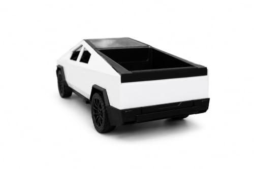 Image of Remote Control Cyber Truck RC Car for Kids | Rechargeable Battery | USB Charging | Forward, Reverse, Left & Right Steering | Realistic Futuristic Pickup Toy Car for Boys & Girls (White)