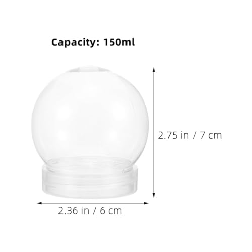 8 Peças Garrafa De Bola De Neve Transparente Máquina De Chicletes Dispensador De Doces Globos De Águ