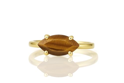 Bague Oeil de Tigre gravée : offrez un bijou fait main unique pour une femme unique