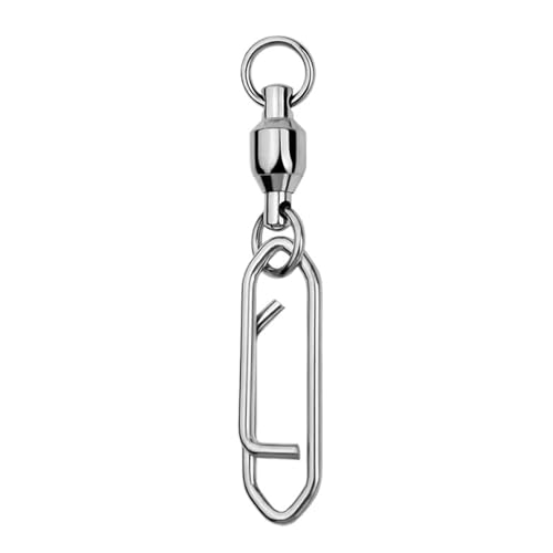 Genérico 10 Uds. Giratorio de Pesca con Broche Puntiagudo, tamaño rotación Alta Velocidad Acero Inoxidable 0-5# for Aparejos señuelo, Anillo Cobre(Size 1-10Pcs)