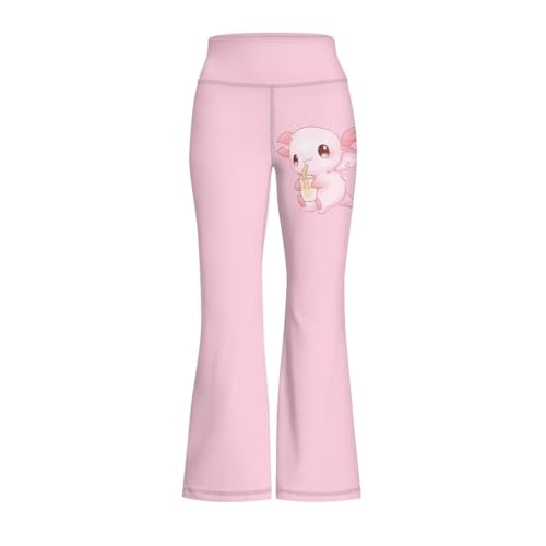 Image of Girls Leggings Floral Print High-Waisted Flared Pants 5-14 Years