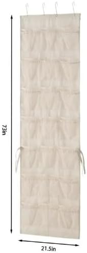 42-Pocket over-the-Door Hanging Organizer, Canvas, Storage Solution for Home