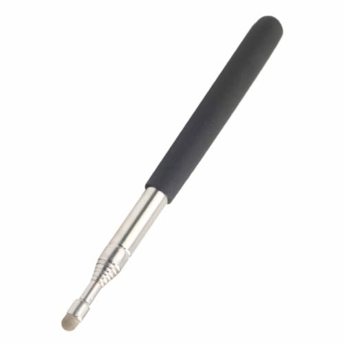 Retractable Pointer Stick for Teachers - Telescopic Stylus for Touchscreens, Classroom Reading & Presentations, Extendable Teaching Tool, Essential School Supplies- Extends 39.4'' (Black)