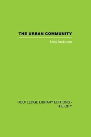 The Urban Community: A World Perspective book cover