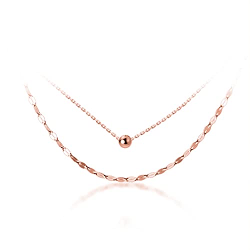 Collier ras de cou double couche pour femmes au design géométrique en bijoux fins