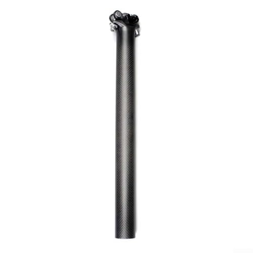 Tija de sillín de fibra de carbono de cabeza recta para una mejor estabilidad en bicicletas, se adapta a tamaños de 27 2 mm y 31 6 mm (27,2 x 350 mm)