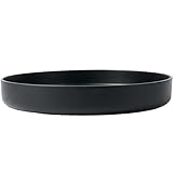 VIVANNO Pflanzschale Dekoschale Fiberglas ORYVEN D40xH6 Anthrazit